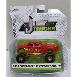 JADA JUST TRUCKS‎ RED FLAMED 1999 CHEVROLET SILVERADO DUALLY WAVE 46